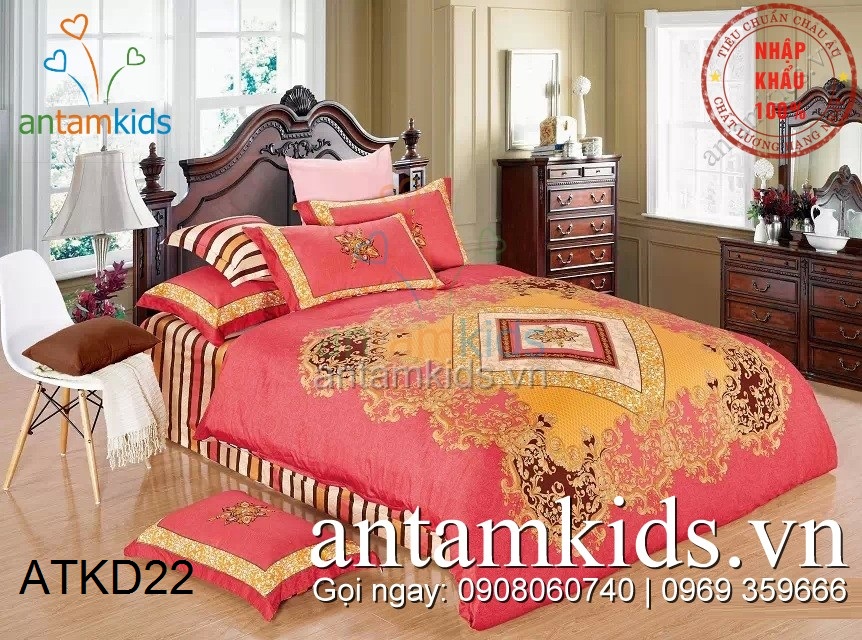 Chăn ga gối Hàn Quốc, Drap mền cotton lụa cap cấp nhập khẩu AnTamKidsvn