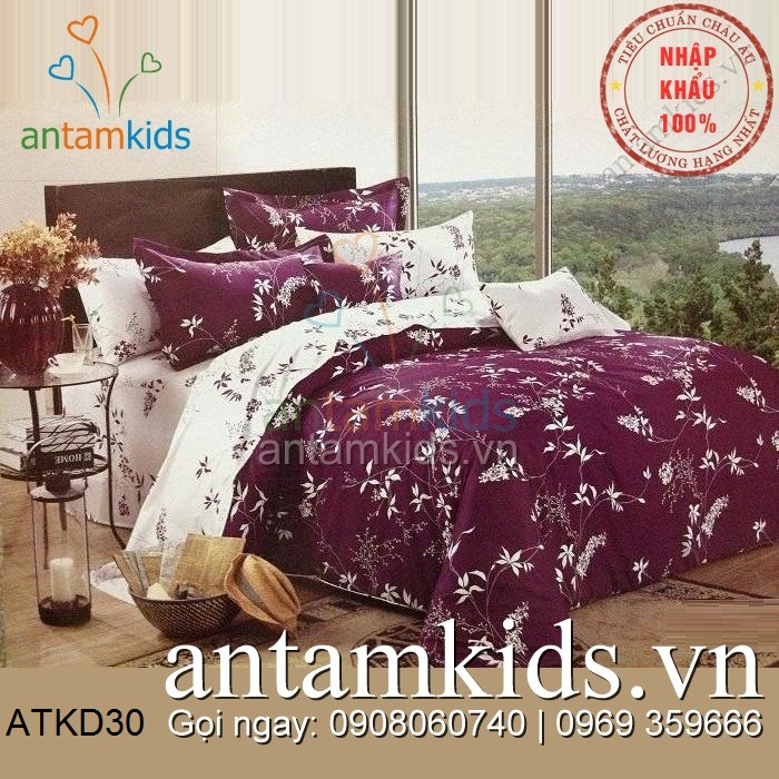 Chăn ga gối Hàn Quốc, Drap mền cotton lụa cap cấp nhập khẩu AnTamKidsvn