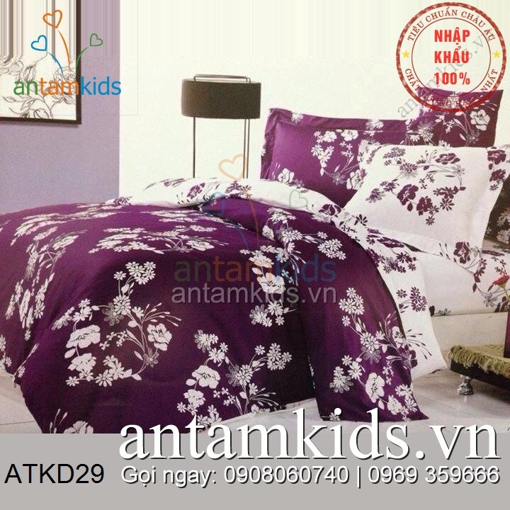Chăn ga gối Hàn Quốc, Drap mền cotton lụa cap cấp nhập khẩu AnTamKidsvn