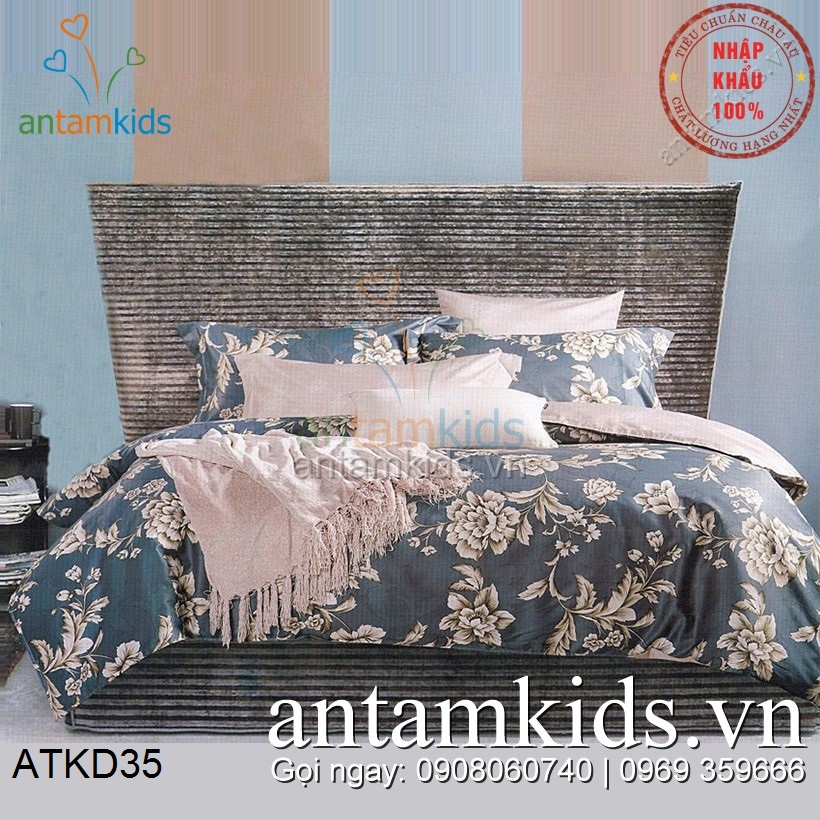 Chăn ga gối Hàn Quốc, Drap mền cotton lụa cap cấp nhập khẩu AnTamKidsvn