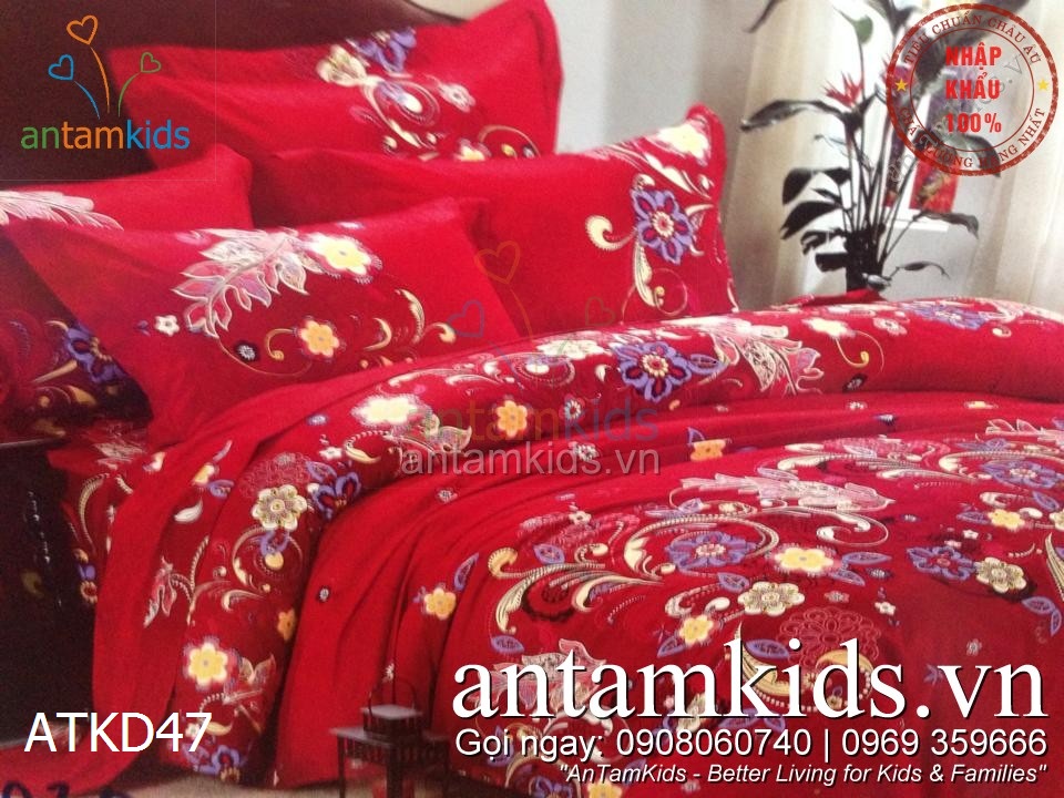 Chăn ga gối Hàn Quốc, Drap mền cotton lụa cap cấp nhập khẩu AnTamKidsvn