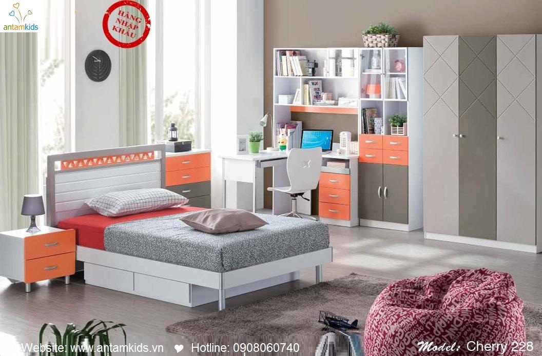 Phòng ngủ cho bé Cherry 228 đẹp thiên thần | PHONG TRE EM ANTAMKIDS