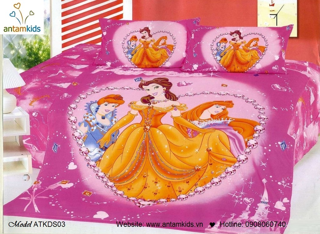 Chăn ga gối trẻ em ATKDS03 ĐẸP, GIÁ CỰC TỐT| Noi That Tre Em AnTamKids, chan ga goi hoat hinh