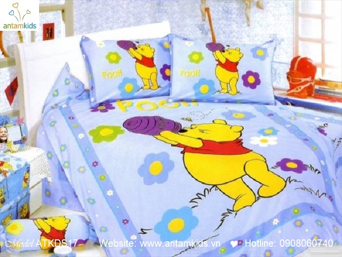 Bộ chăn ga gối hoạt hình trẻ em cho bé trai bé gái, chăn ga gối nhập khẩu 100% cotton  | AnTamKids.vn