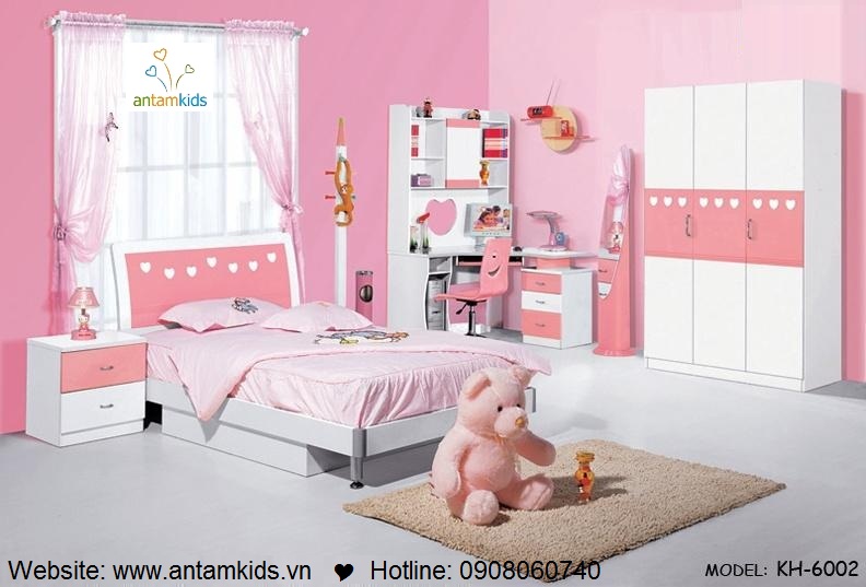 Phòng ngủ trẻ em KH-6002b xinh giá cực tốt| Noi That Tre Em AnTamKids