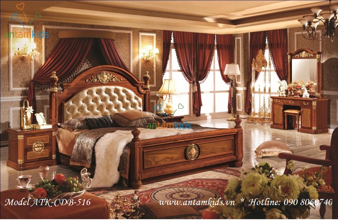 Muốn có nội thất phòng ngủ cổ điển đẹp, sang trọng đẳng cấp, hãy đến với Trung tâm nội thất trẻ em và gia đình AnTamKids, giá tốt nhất tại Hà Nội, tpHCM