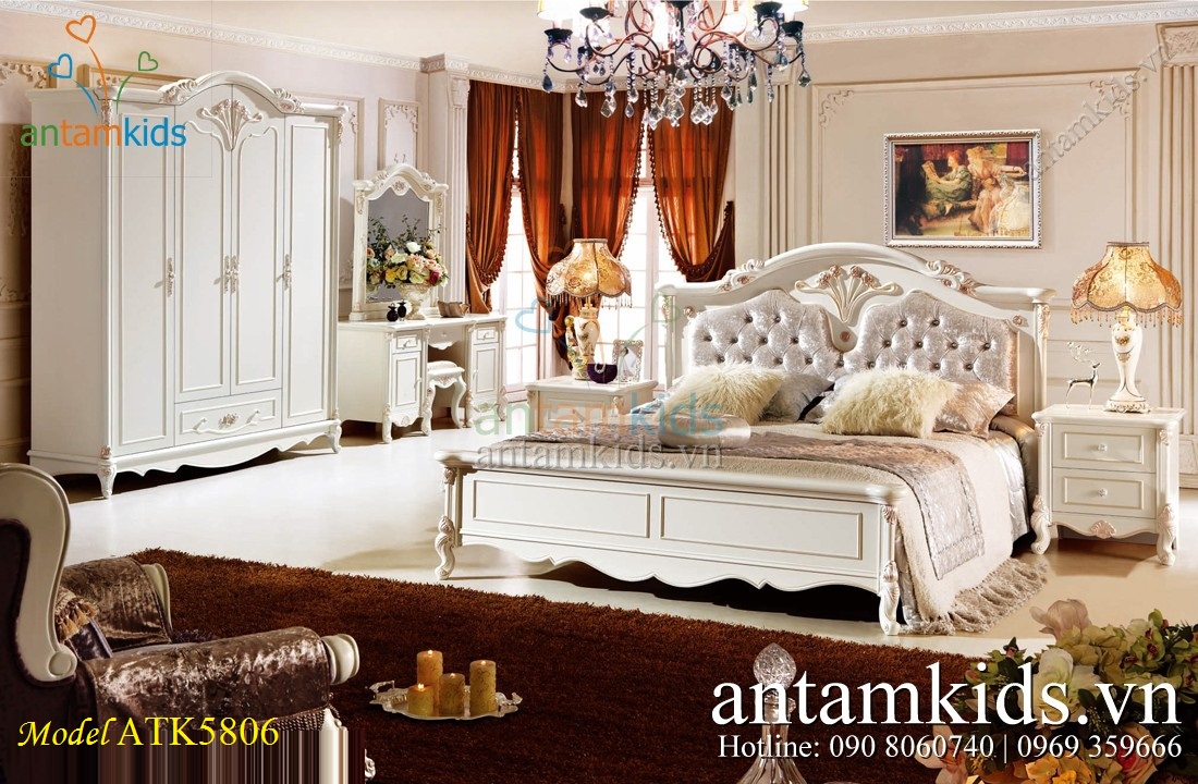 Phòng ngủ tân cổ điển French Style lãng mạn đầy sang trọng - AnTamKids.vn