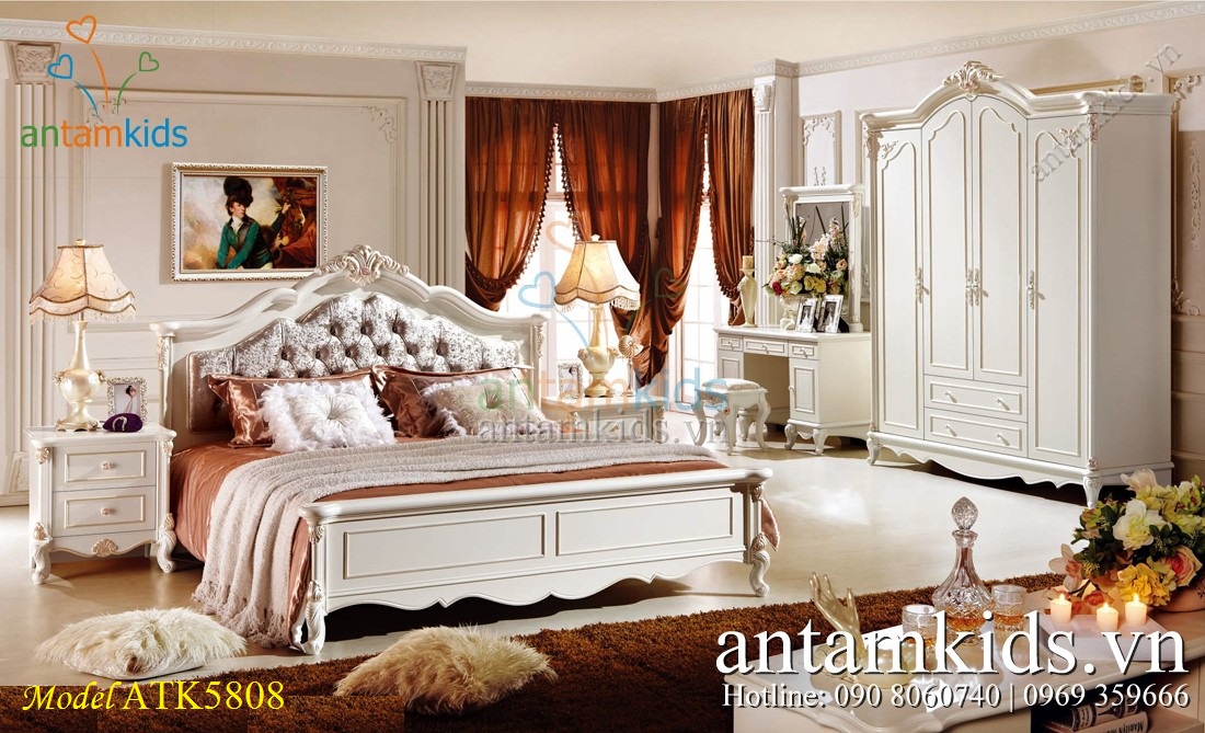 Phòng ngủ tân cổ điển French Style lãng mạn đầy sang trọng - AnTamKids.vn