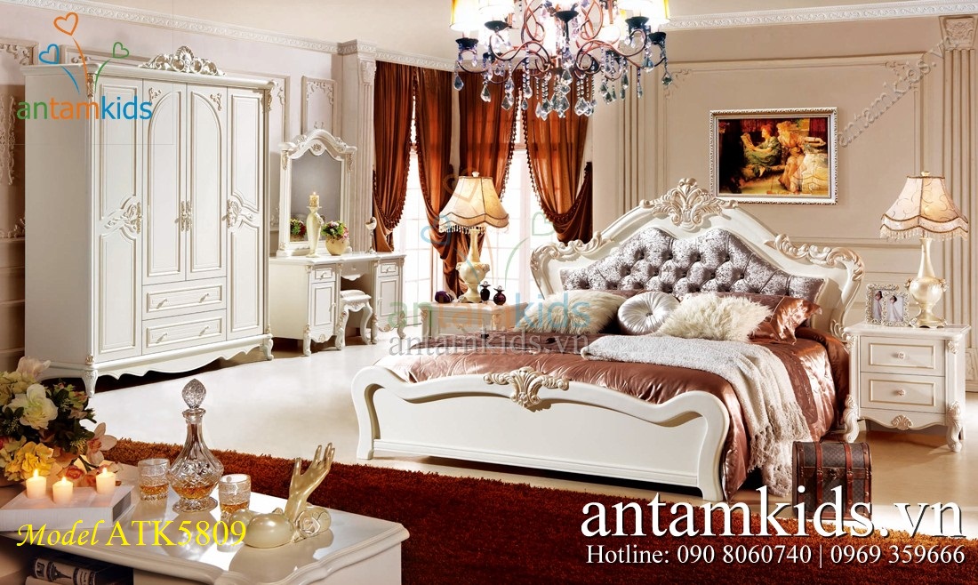 Phòng ngủ tân cổ điển French Style lãng mạn đầy sang trọng - AnTamKids.vn