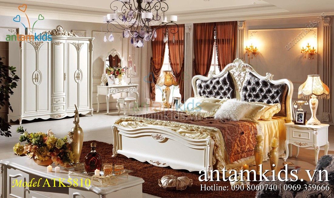Phòng ngủ tân cổ điển French Style lãng mạn đầy sang trọng - AnTamKids.vn