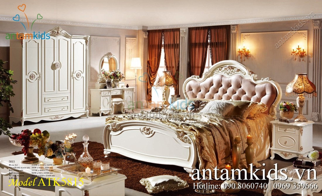 Phòng ngủ tân cổ điển French Style lãng mạn đầy sang trọng - AnTamKids.vn
