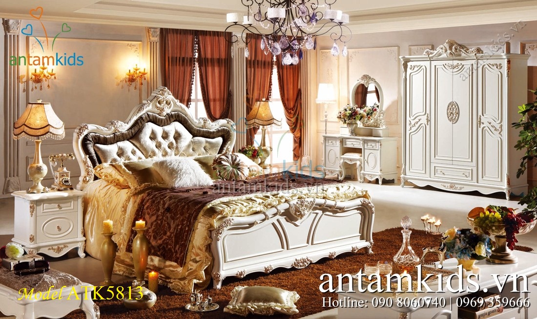 Phòng ngủ tân cổ điển French Style lãng mạn đầy sang trọng - AnTamKids.vn