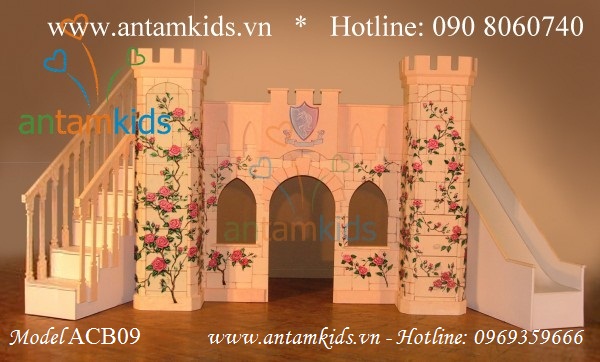 Giường lâu đài Princess Rose ACB09
