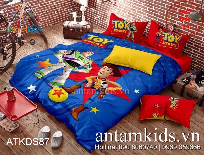 Bộ chăn ga gối Toy Story câu chuyện đồ chơi siêu ngọt ngào của Disney ATKDS87