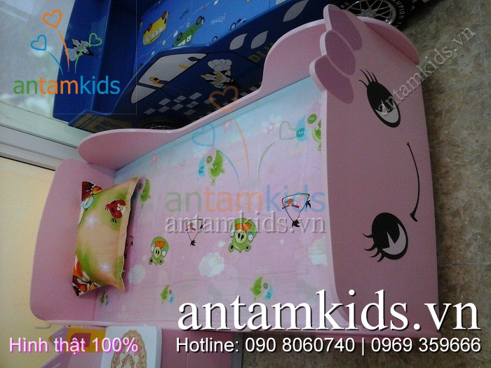 Phòng ngủ Hello Kitty hồng ngộ nghĩnh - AntamKids.vn