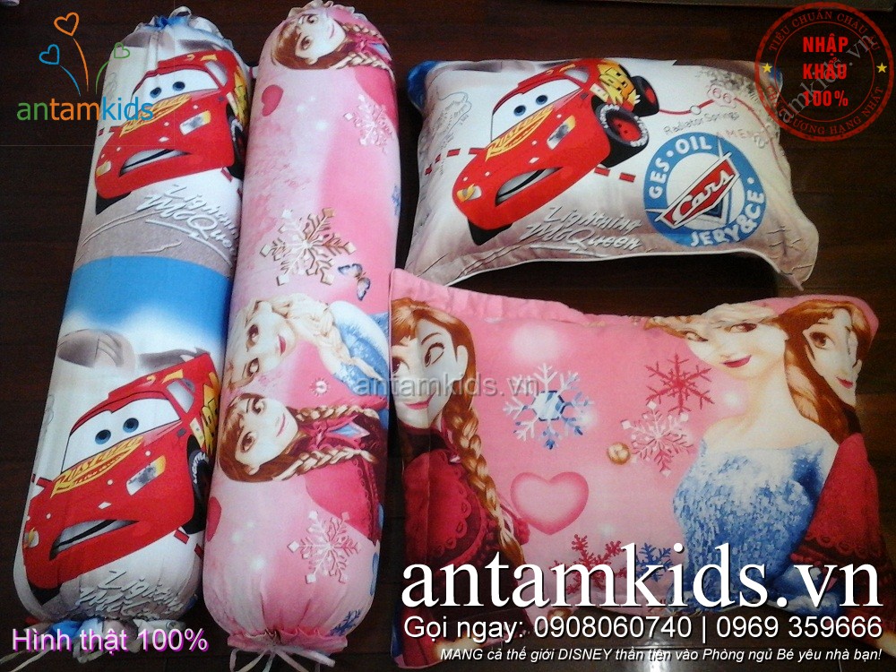 Gối ôm trẻ em đẹp hình Công chúa băng giá Frozen Elsa Anna cho Bé Gái
