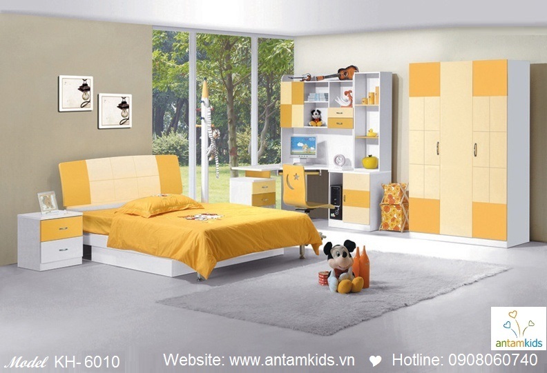 Phòng ngủ trẻ em KH-6010 xinh giá cực tốt| Noi That Tre Em AnTamKids