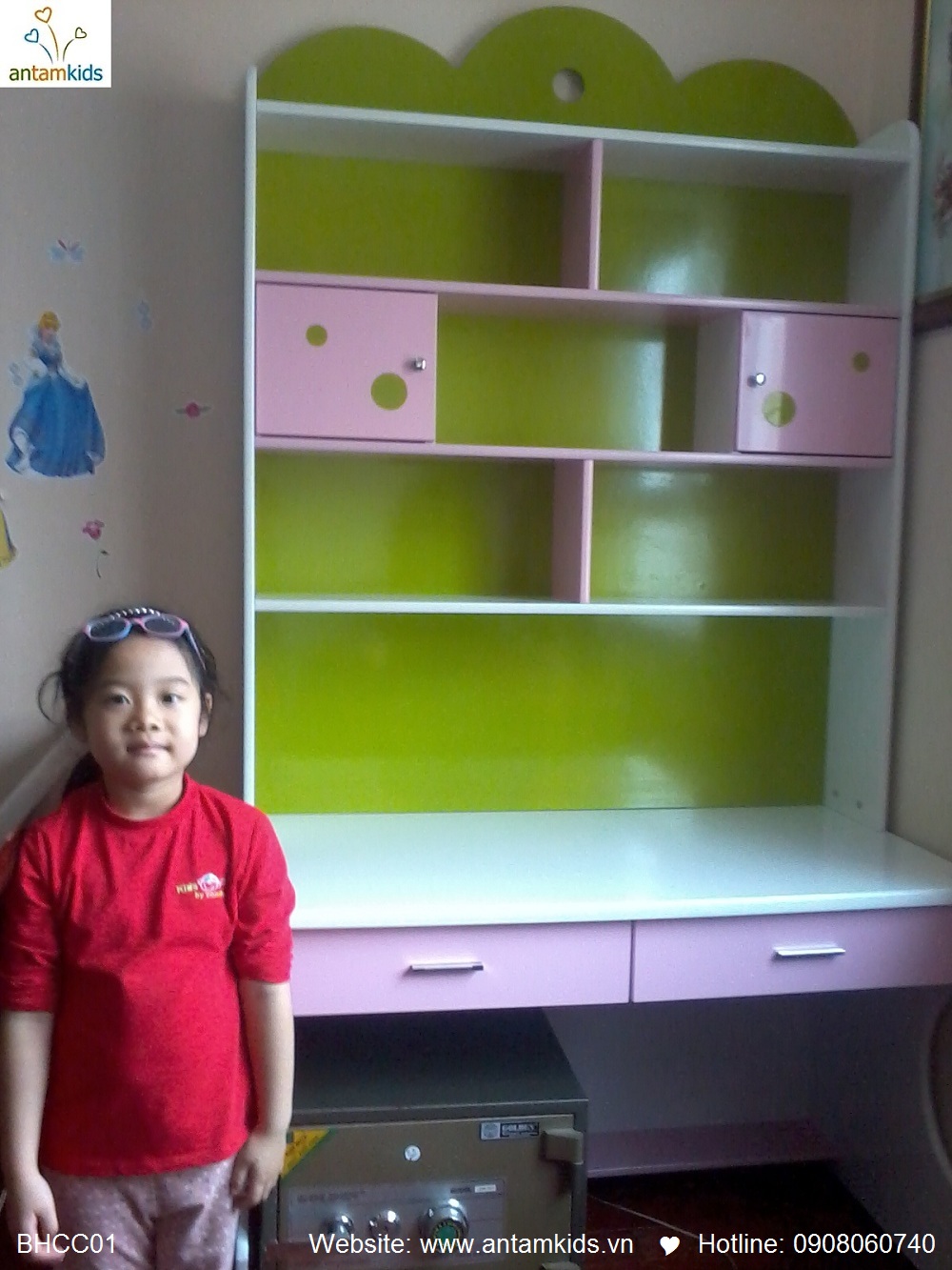Bàn học Công chúa xinh yêu cho bé Bảo Châu, con gái yêu của mẹ Thanh Tâm_THNC, Hà Nội, ban hoc tre em, ban ho cho be, ban hoc dep