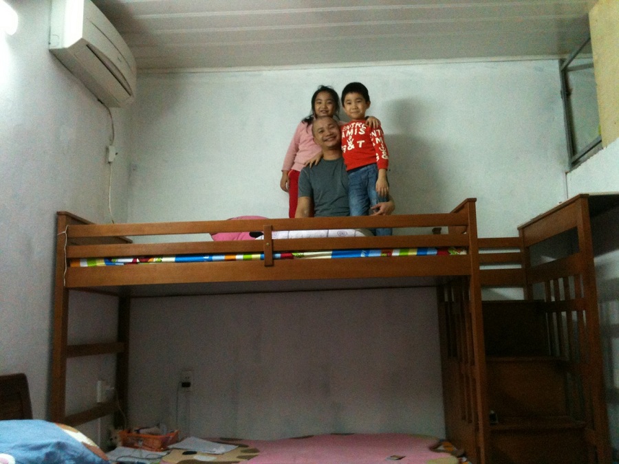 Giường 2 tầng cho bé Lina Tuệ Minh & Kỳ Minh nhà bố Hoài Nam_ Long Biên_ Hà Nội - Nội thất AnTamKids, giuong tre em, giuong 2 tang tre em