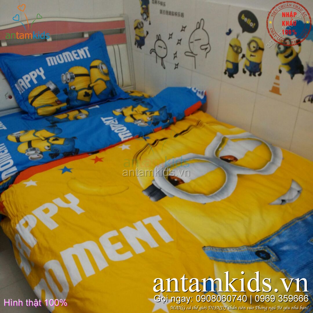 chăn ga gối minion ngộ nghĩnh, chăn ga gối đệm minion đẹp, ga giường minion dễ thương, chăn ga gối đệm hoạt hình minion, drap trải giường minion, gối ôm minion, chăn ga minion, bộ chăn gối drap mền minion cao cấp nhập khẩu tuyệt đẹp