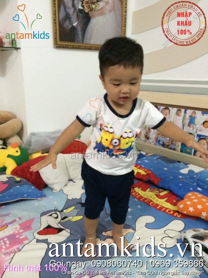 Drap men goi Minion Tom Jerry Angry Birds cua con trai me Anna Ho Chi Minh antamkids