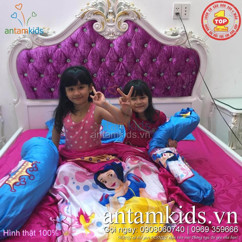 Chăn ga gối công chúa Bạch Tuyết hoạt hình nàng bạch tuyết cho bé gái