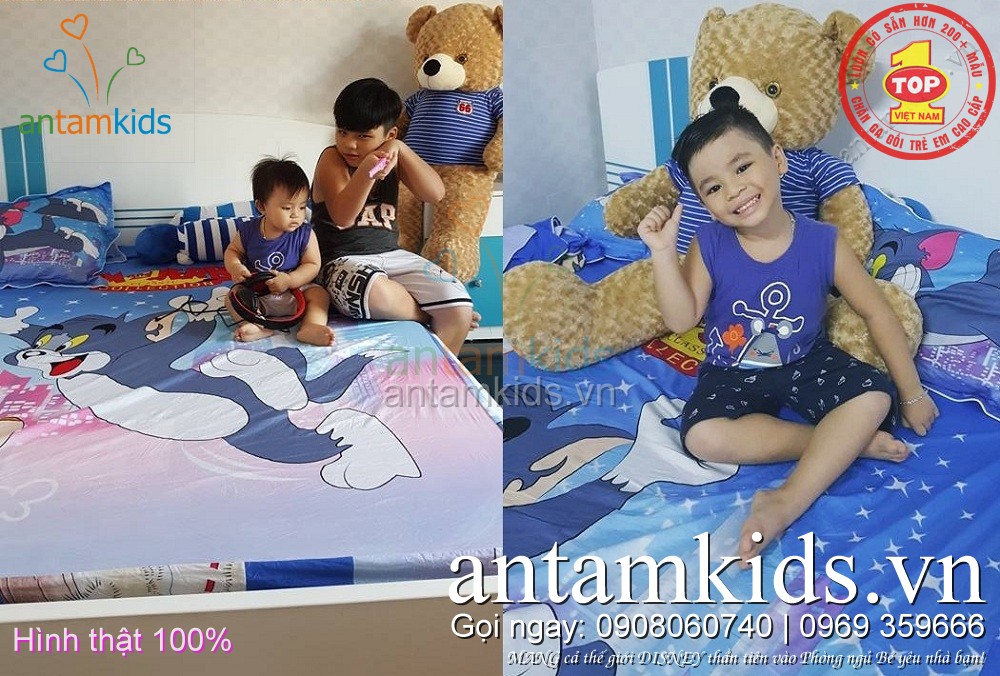 Chăn ga gối hoạt hình Disney Tom Jerry cho bé gái bé trai antamkids