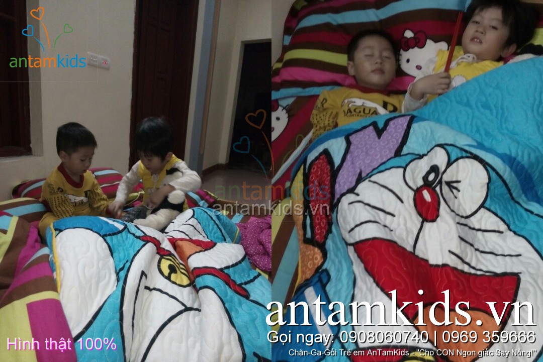 Chăn ga gối Hello Kitty, Doremon cho be antamkidsvn