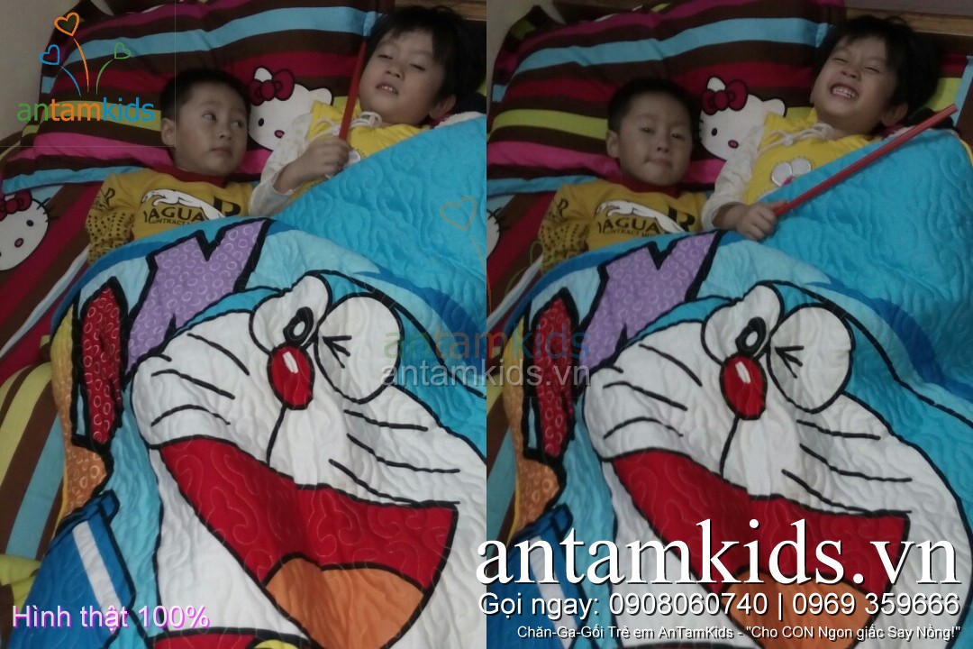 Chăn ga gối Hello Kitty, Doremon cho be antamkidsvn