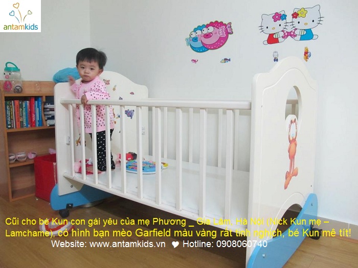 Giường cũi cho bé Kun con gái yêu của mẹ Phương _ Gia Lâm, Hà Nội (Nick Kun mẹ – Lamchame).