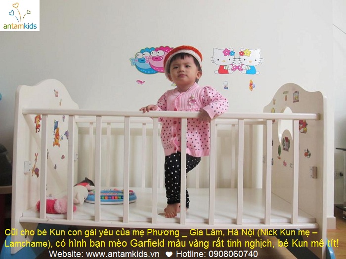Giường cũi cho bé Kun con gái yêu của mẹ Phương _ Gia Lâm, Hà Nội (Nick Kun mẹ – Lamchame).
