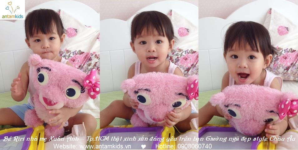 Giường ngủ xinh phong cách nội thất châu Âu cho bé Riri – con gái yêu của Mẹ Xuân Anh_Phú Mỹ Hưng, Tp. Hồ Chí Minh