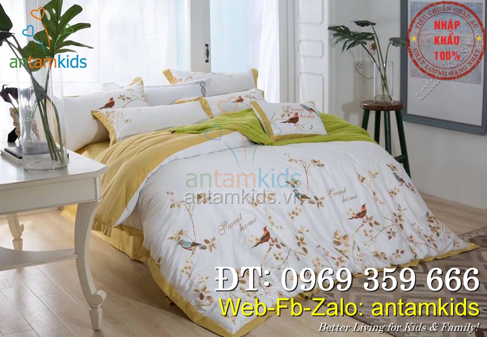 Chăn ga gối cao cấp nhập khẩu hàng hiệu luxury sang trọng - antamkids