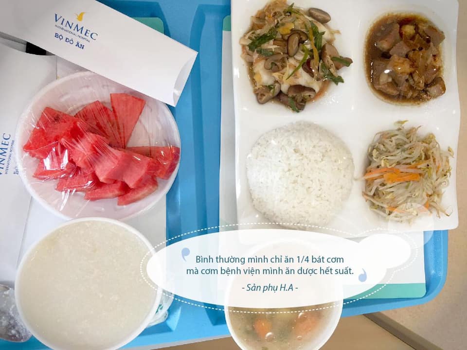 bát đĩa khay cho bà đẻ ăn