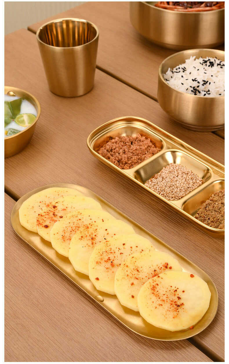 Bộ bát đĩa inox nhà hàng hàn quốc