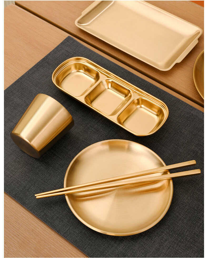 Bộ tô chén đĩa inox nhà hàng hàn quốc bbq