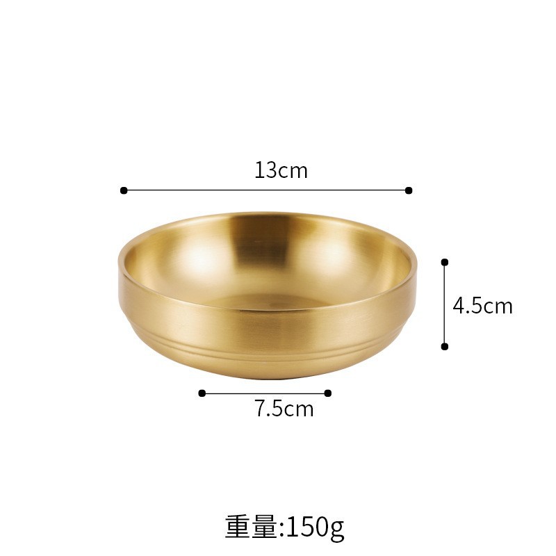 chén bát inox mạ vàng