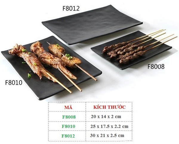 Đĩa chữ nhật cho nhà hàng đẹp