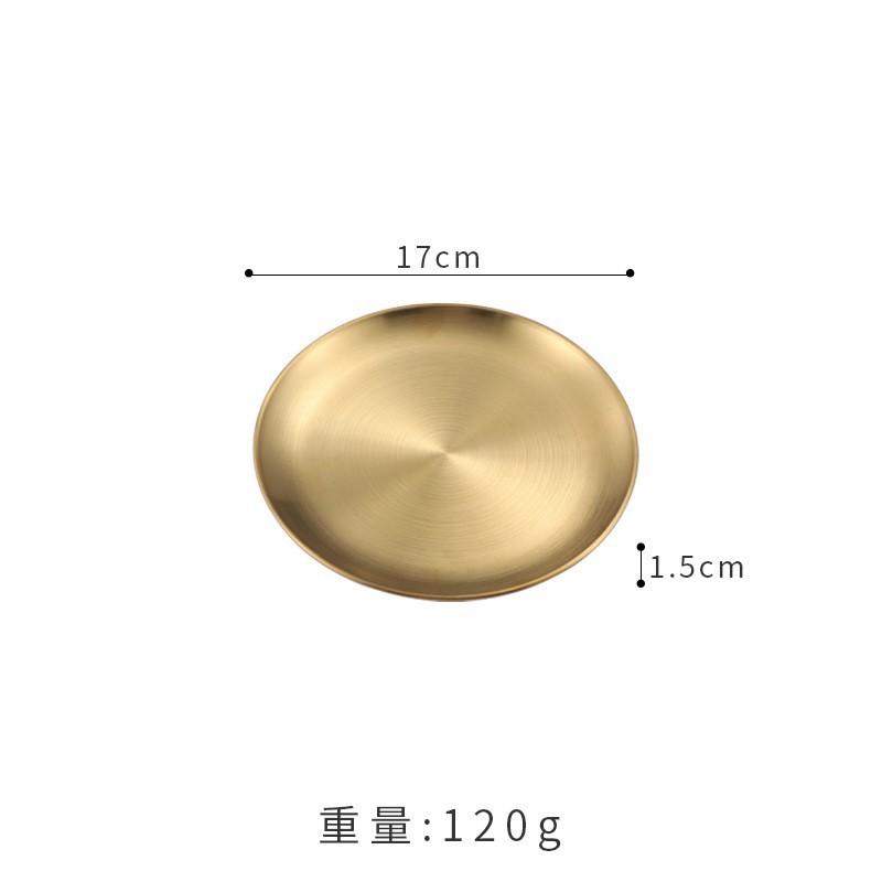 Đĩa inox mạ vàng