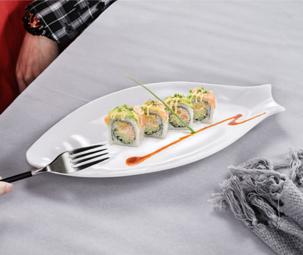 đĩa nhưạ hình con cá hải sản