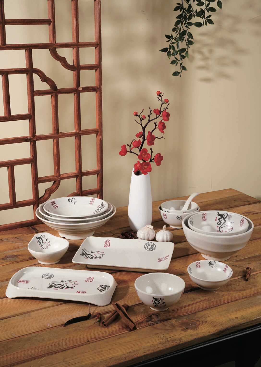 dĩa nhựa melame nhật bản sang trọng