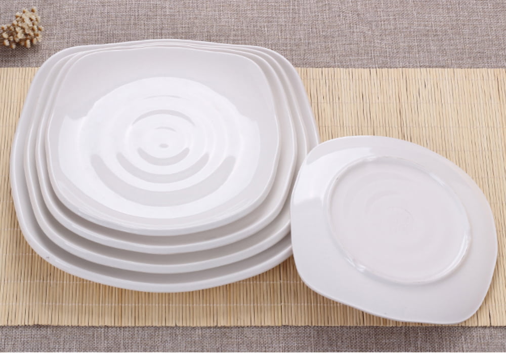 đĩa nhựa trắng vuông