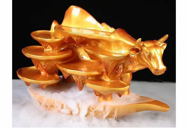 Khay đĩa hình con bò đựng sashimi