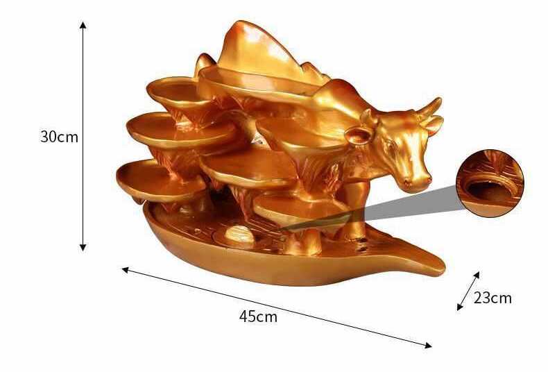 Khay đĩa nhựa hình con trâu bò sashimi