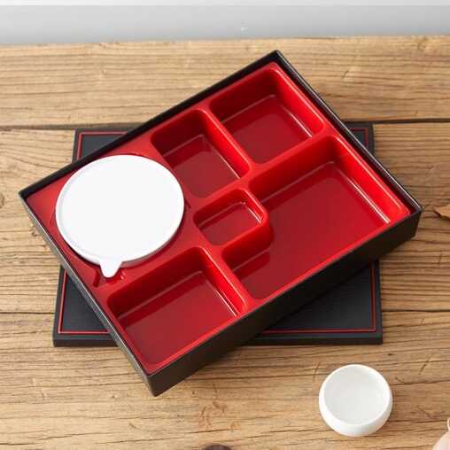 plastic bento lunch box with bowls japan