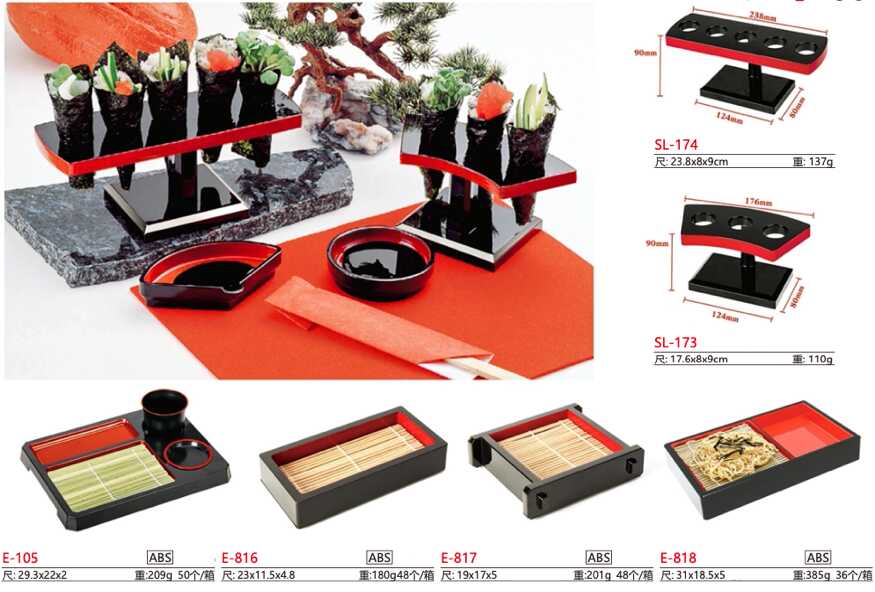 sushi lông thú plastiktablett