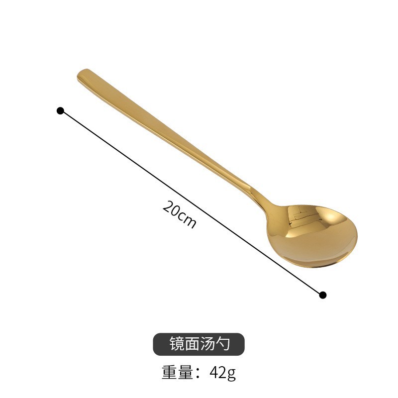 thìa muỗng inox vàng nhà hàng hàn quốc