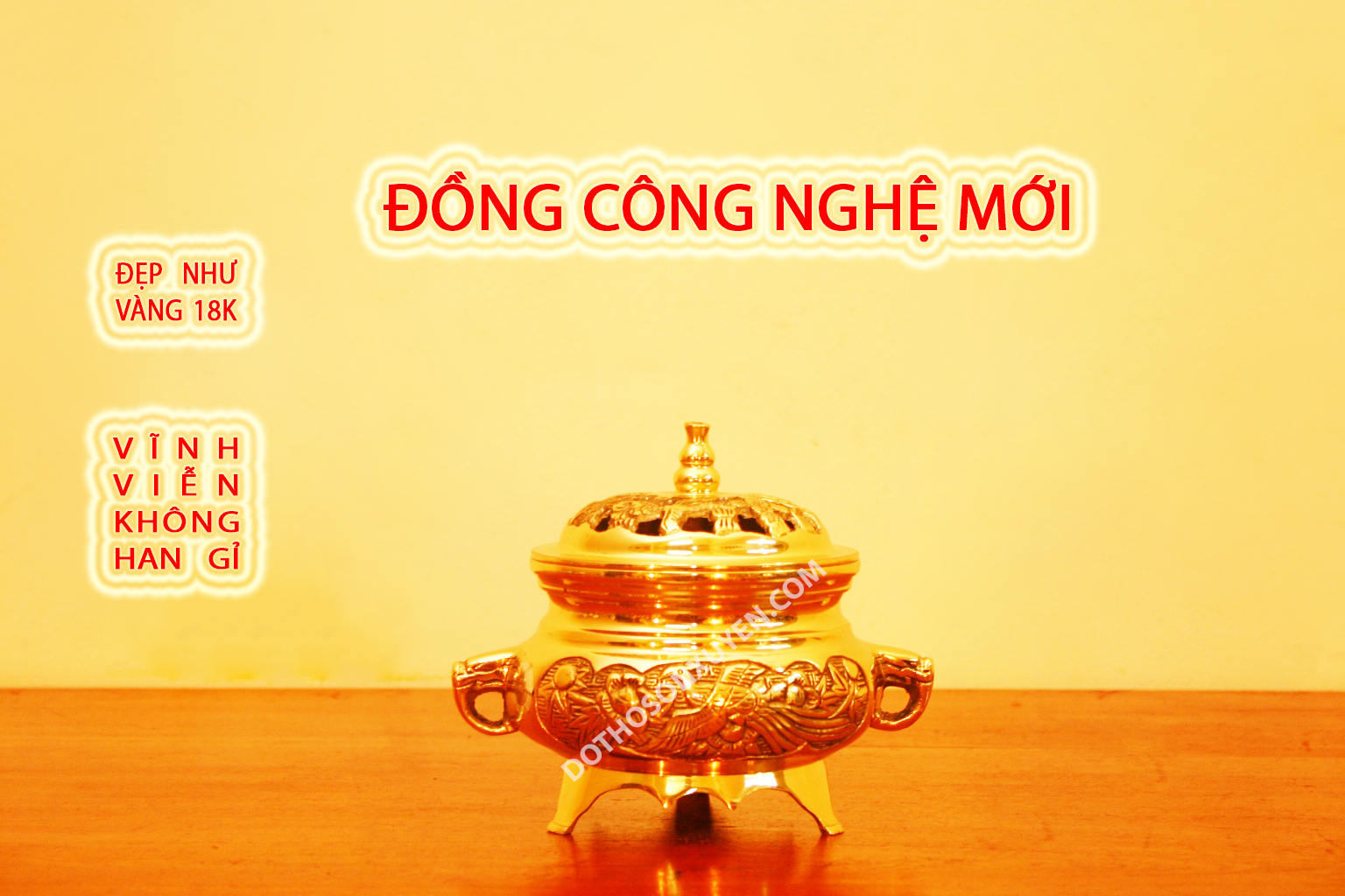 Lư Đỉnh đốt trầm đồng Đài Loan cỡ nhỏ