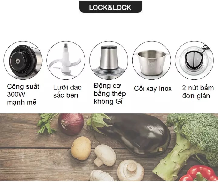 Máy xay thịt cối Inox Lock&Lock EJM-172 (2 lít)