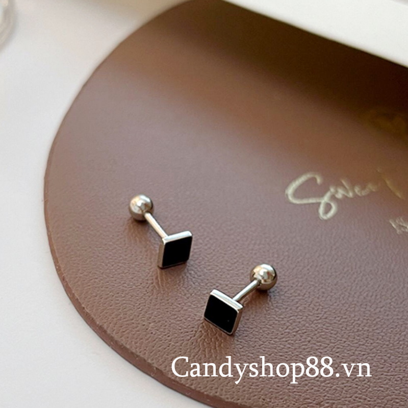 Bông tai inox hình vuông